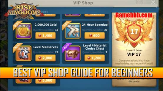 The Rise of the Kingdom VIP Store Guide